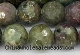 CCB1545 15 inches 10mm faceted round corundum beads