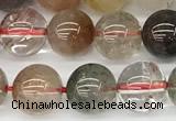 CCB1546 15 inches 6mm round mixed quartz beads