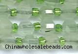 CCB1574 15 inches 5mm - 6mm faceted prehnite gemstone beads