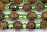 CCB1576 15 inches 5mm - 6mm faceted jasper gemstone beads