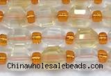 CCB1579 15 inches 5mm - 6mm faceted citrine gemstone beads