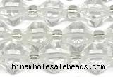 CCB1600 15 inches 10mm faceted white crystal beads