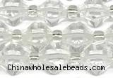 CCB1600 15 inches 10mm faceted white crystal beads