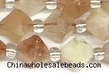 CCB1605 15 inches 10mm faceted sunstone gemstone beads
