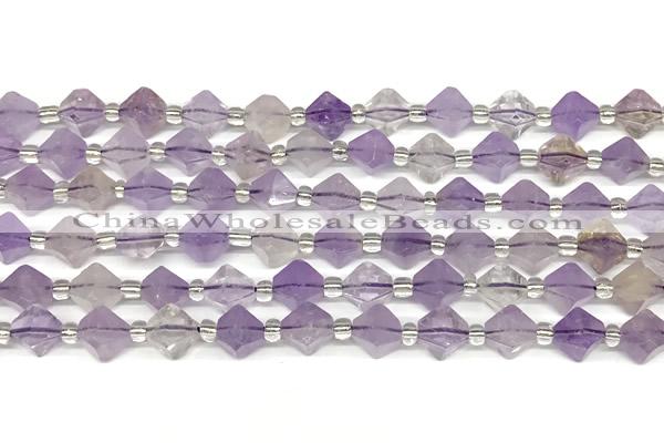 CCB1607 15 inches 10mm faceted lavender amethyst beads