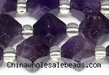 CCB1608 15 inches 10mm faceted amethyst gemstone beads