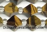 CCB1616 15 inches 10mm faceted yellow tiger eye beads