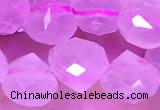 CCB1635 15 inches 6mm faceted teardrop rose quartz beads