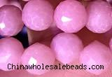 CCB1637 15 inches 6mm faceted teardrop pink opal beads