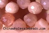 CCB1639 15 inches 6mm faceted teardrop suntone beads
