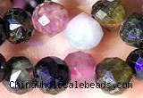 CCB1656 15 inches 6mm faceted teardrop tourmaline beads