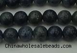 CCB451 15.5 inches 6mm round blue coral beads wholesale