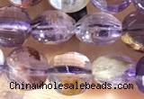 CCB603 15.5 inches 6mm faceted coin purple phantom quartz beads