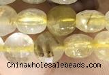 CCB611 15.5 inches 6mm faceted coin citrine gemstone beads