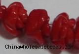 CCB62 15.5 inches 10-11mm rose shape red coral beads Wholesale