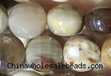 CCB622 15.5 inches 6mm faceted coin wood jasper gemstone beads