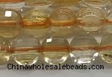 CCB703 15.5 inches 6mm faceted coin citrine gemstone beads