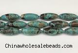 CCB784 15.5 inches 15*38mm - 16*40mm rice ocean agate beads