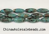 CCB784 15.5 inches 15*38mm - 16*40mm rice ocean agate beads