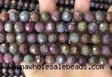 CCB791 15.5 inches 8mm faceted round jasper gemstone beads wholesale