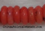 CCB80 15.5 inches 5*9mm roundel pale red coral beads Wholesale
