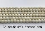 CCB822 15.5 inches 8mm round ivory jasper gemstone beads wholesale