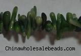 CCB87 15.5 inch 2*8mm irregular branch green coral beads Wholesale