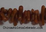 CCB90 15.5 inch 2*8mm irregular branch coffee coral beads Wholesale