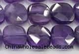 CCB902 15.5 inches 8*8mm faceted square amethyst beads