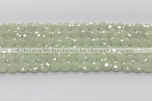 CCB904 15.5 inches 8*8mm faceted square luminous beads