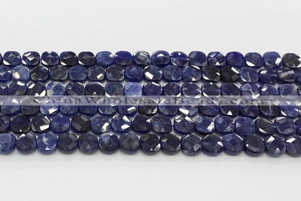 CCB912 15.5 inches 8*8mm faceted square sodalite beads