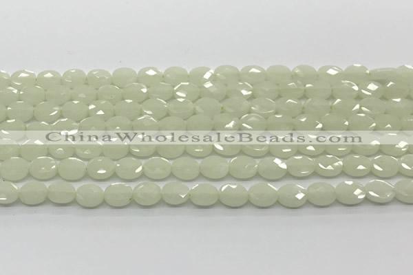 CCB919 15.5 inches 6*8mm faceted oval luminous beads