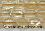 CCB931 15.5 inches 8*10mm faceted oval citrine beads