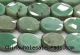 CCB939 15.5 inches 8*10mm faceted oval grass agate beads
