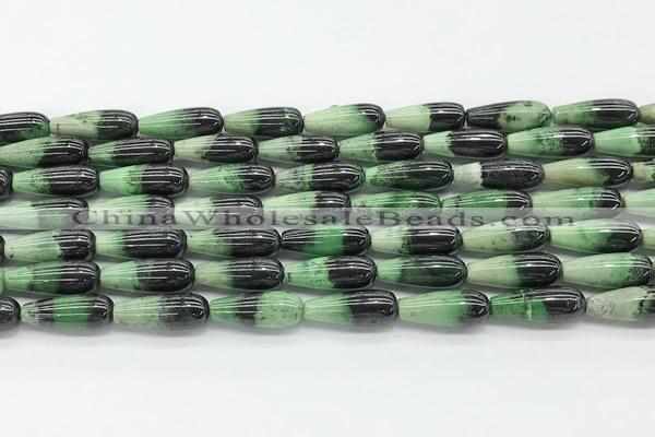 CCB960 15 inches 6*16mm teardrop hydrogrossular gemstone beads