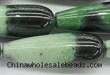 CCB962 15 inches 10*30mm teardrop hydrogrossular gemstone beads