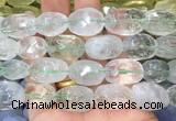CCBS01 15 inches 12*16mm - 13*18mm faceted nuggets green crystal beads