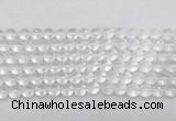 CCBS04 15 inches 8mm faceted round white crystal beads wholesale