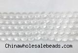 CCBS05 15 inches 10mm faceted round white crystal beads wholesale