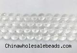 CCBS06 15 inches 12mm faceted round white crystal beads wholesale