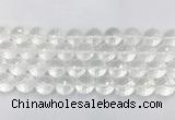 CCBS07 15 inches 14mm faceted round white crystal beads wholesale