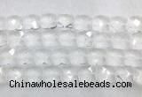 CCBS17 15 inches 16mm faceted square white crystal beads wholesale