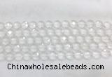 CCBS21 15 inches 12mm faceted coin white crystal beads wholesale