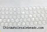 CCBS27 15 inches 12mm faceted heart white crystal beads wholesale