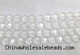 CCBS28 15 inches 14mm faceted heart white crystal beads wholesale