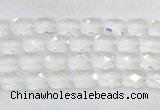 CCBS36 15 inches 13*18mm faceted rectangle white crystal beads wholesale