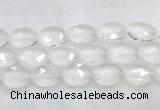 CCBS43 15 inches 15*20mm faceted oval white crystal beads wholesale