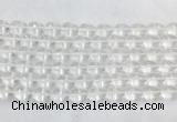 CCBS45 15 inches 8*12mm faceted teardrop white crystal beads wholesale