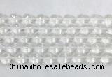 CCBS46 15 inches 10*14mm faceted teardrop white crystal beads wholesale