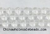 CCBS49 15 inches 15*20mm faceted teardrop white crystal beads wholesale